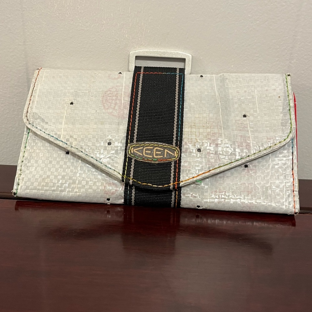 RARE Keen Recycled Rice Bag Wallet Clutch 2009-2010 Upcycled